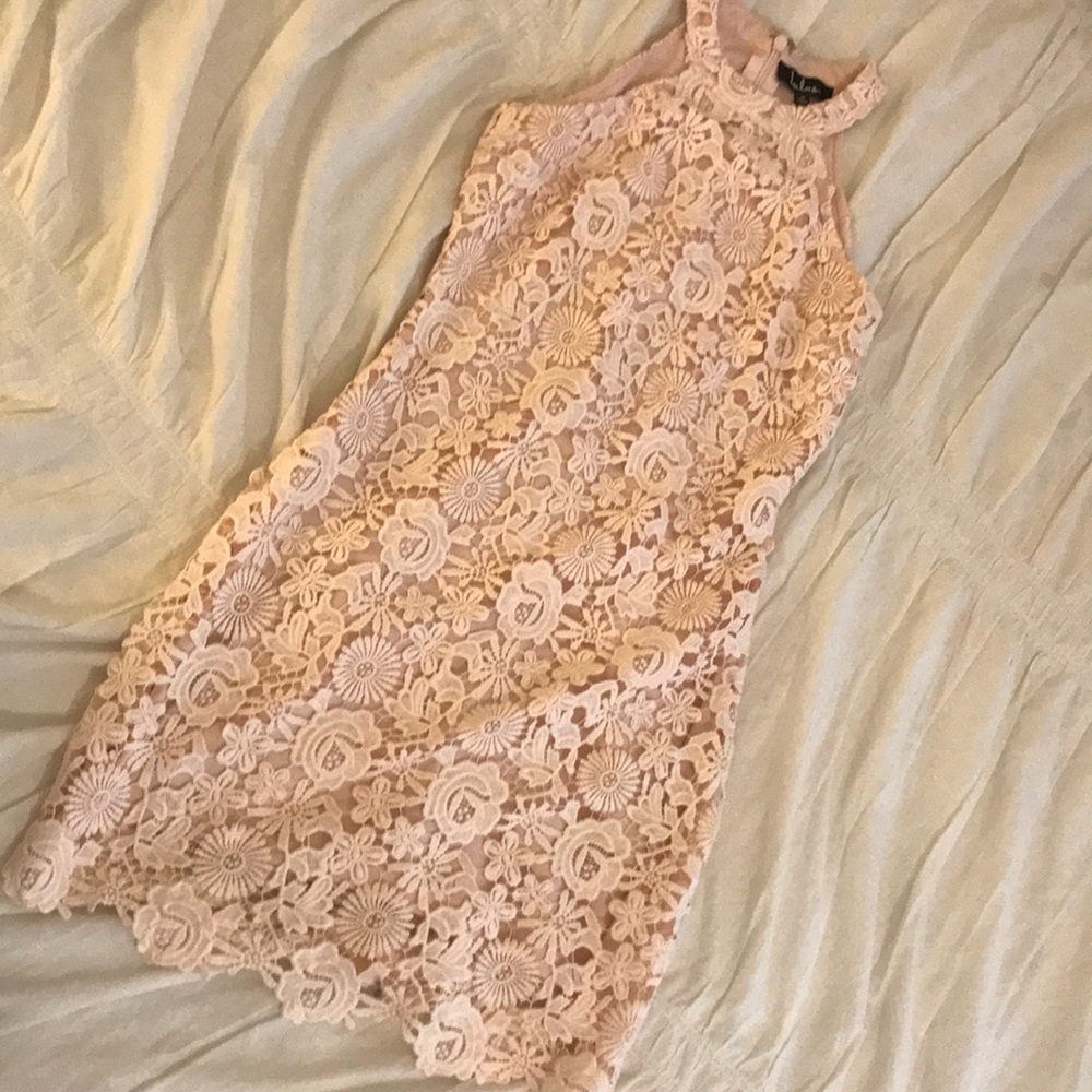 Lulus Light Pink Lace Dress!